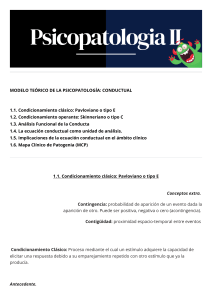 Psicopatolog&iacute;a II: Modelo Conductual - Apuntes de Clase