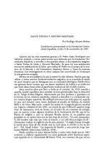 Santa Teresa y Antonio Machado: Influencias Literarias