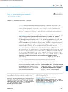 Apnea del Sue&ntilde;o y Accidente Cerebrovascular: Revisi&oacute;n Narrativa