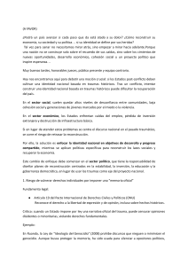 Debate: Identidad Nacional y Traumas Históricos Post-Conflicto