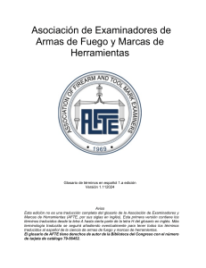 Glosario de Armas de Fuego y Marcas de Herramientas (Espa&ntilde;ol)