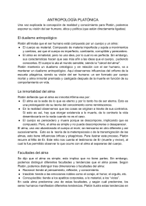 Antropolog&iacute;a Plat&oacute;nica: Dualismo, Inmortalidad del Alma y &Eacute;tica