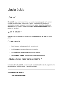 Lluvia Ácida: Causas, Consecuencias y Soluciones