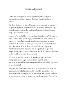 Precio vs. Dignidad: Un An&aacute;lisis Filos&oacute;fico