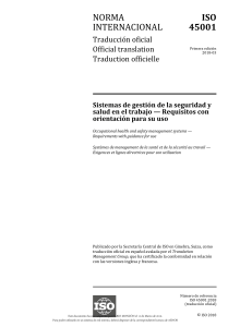 ISO 45001: Sistemas de Gestión de la SST