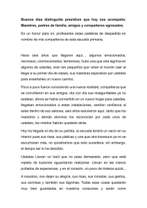 Discurso de Despedida para Graduados de Primaria