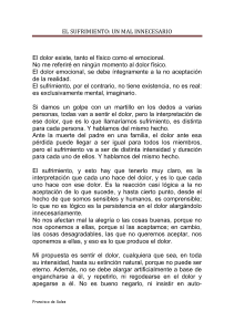 El Sufrimiento: Un Mal Innecesario | Aceptaci&oacute;n y Bienestar