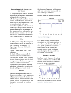 Reporte de Calibraci&oacute;n de Se&ntilde;ales de Fotoelectrones
