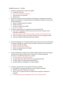 Examen de Pr&aacute;ctica: Gesti&oacute;n de la Calidad en Proyectos