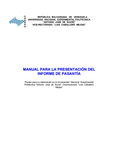 Manual Informe de Pasant&iacute;a UNEXPO