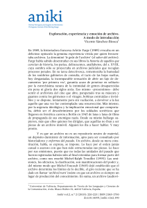 Exploraci&oacute;n, experiencia y emoci&oacute;n de archivo