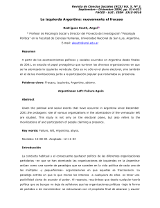 La izquierda Argentina: nuevamente el fracaso - An&aacute;lisis Pol&iacute;tico