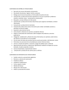 Contenidos Curriculares 3er Grado: Espa&ntilde;ol y Matem&aacute;ticas