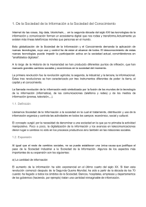 De la Sociedad de la Informaci&oacute;n al Conocimiento: TIC, Internet y Web 2.0
