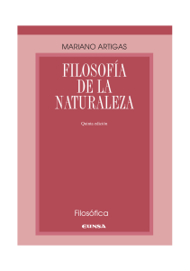 Filosof&iacute;a de la Naturaleza: Quinta Edici&oacute;n de Mariano Artigas