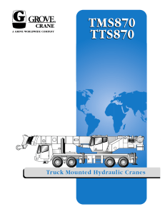 Grove TMS870 TTS870 Truck Mounted Hydraulic Cranes Specifications