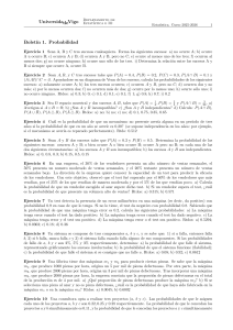 Bolet&iacute;n 1. Probabilidad - Universidad de Vigo