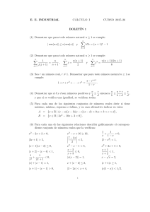 Cálculo I: Boletín 1 - Ejercicios de Demostraciones y Conjuntos