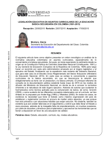 Legislaci&oacute;n Educativa Curricular B&aacute;sica Secundaria Colombia (1991-2015)