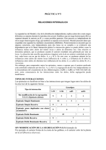 Pr&aacute;ctica de Gen&eacute;tica: Relaciones Interal&eacute;licas y Epistasis