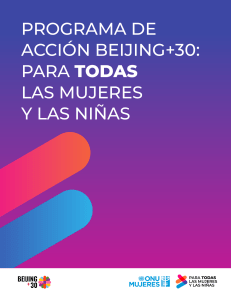 Programa de Acci&oacute;n Beijing+30: Igualdad para Mujeres y Ni&ntilde;as