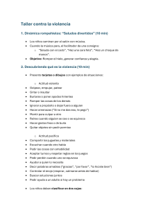 Taller contra la violencia: Actividades para ni&ntilde;os