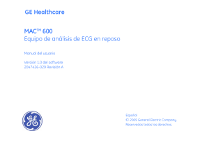 Manual del usuario MAC 600 ECG en reposo