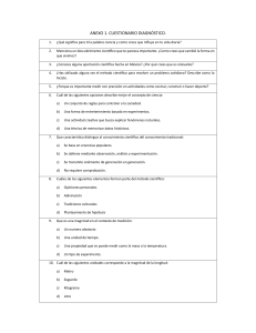 Cuestionario Diagnóstico de Ciencias: Conceptos Fundamentales