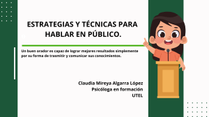 Presentaci&oacute;n Estrategias y T&eacute;cnicas para Hablar en P&uacute;blico
