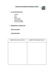 Estructura Modelo-Informe Cl&iacute;nico: Gu&iacute;a para informes cl&iacute;nicos