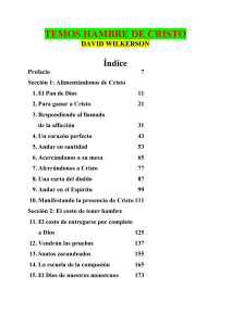 Tenemos Hambre de Cristo: Índice del Libro de David Wilkerson