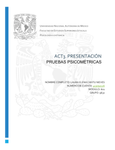 Pruebas Psicom&eacute;tricas: Evaluaci&oacute;n Psicol&oacute;gica en Educaci&oacute;n y Organizaciones