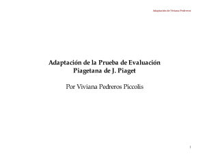 Adaptaci&oacute;n de la Prueba de Evaluaci&oacute;n Piagetana