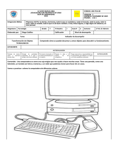 Gu&iacute;a de Aprendizaje de Tecnolog&iacute;a: Partes y Funciones de la Computadora