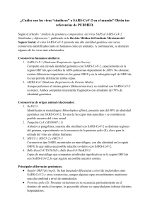 Virus Similares a SARS-CoV-2: Análisis Genómico Comparativo