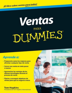 Ventas para Dummies: Gu&iacute;a Completa para Dominar el Arte de Vender