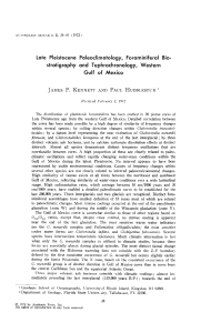 Late Pleistocene Paleoclimatology: Foraminifera & Tephrochronology in Gulf of Mexico