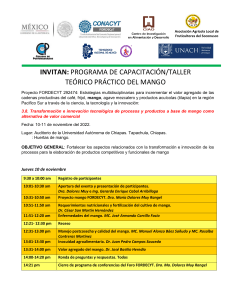 Taller de Mango Soconusco 2022: Transformaci&oacute;n y Valor Agregado