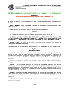 Ley General de Mecanismos Alternativos de Soluci&oacute;n de Controversias 2024