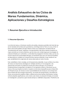 Ciclos de Marea: Fundamentos, Din&aacute;mica y Aplicaciones