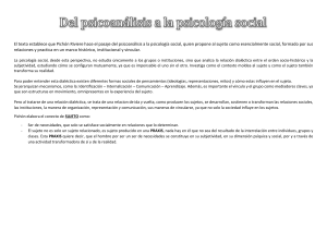 Pichón Riviere: Del Psicoanálisis a la Psicología Social y el Sujeto