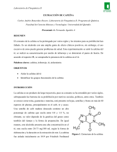 Extracci&oacute;n y Caracterizaci&oacute;n de Cafe&iacute;na del T&eacute; por IR y Punto de Fusi&oacute;n