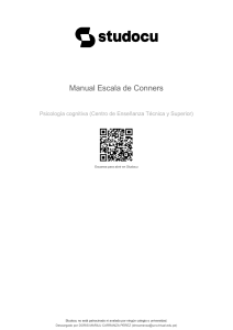 Manual Escala de Conners: Hiperactividad y Conducta