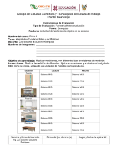 Actividad de Medici&oacute;n F&iacute;sica I - Magnitudes Fundamentales CECYTE