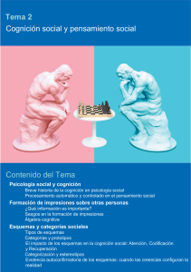 Cognici&oacute;n Social y Pensamiento Social: Tema 2 de Psicolog&iacute;a Social