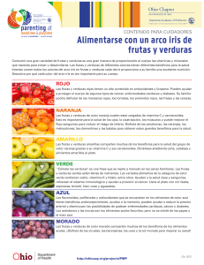 Alimentaci&oacute;n Saludable: El Arco Iris de Frutas y Verduras para Familias