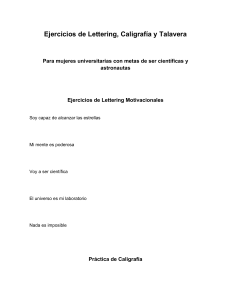 Ejercicios de Lettering, Caligrafía y Talavera para Universitarias