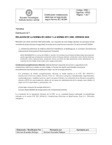 Relación IEC 60364 y NTC 2050: Instalaciones Eléctricas BT Eficientes
