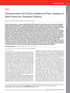 Antispasmodics for Chronic Abdominal Pain: A Review