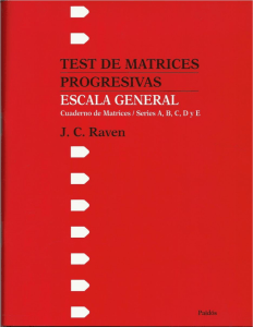 Test de Matrices Progresivas Escala General - J. C. Raven
